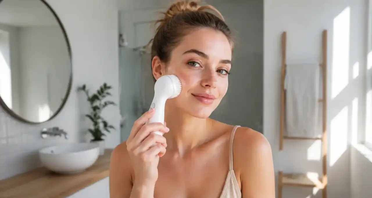 Brosse nettoyante &eacute;lectrique pour le soin du visage &agrave; la maison