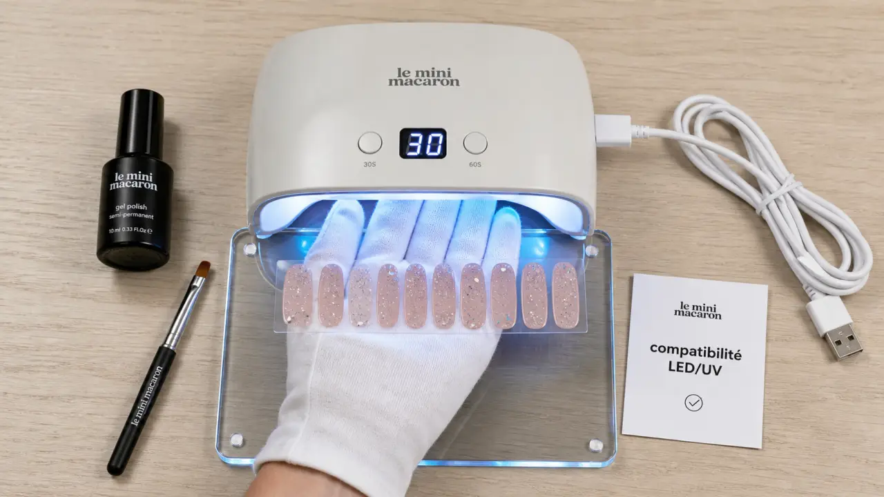 Lampe led ongle UV/LED : compatibilité et 60 secondes