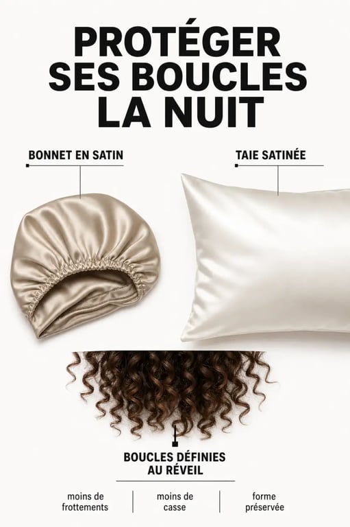 Comment sublimer ses boucles naturelles avec les bons accessoires : protection nocturne en satin