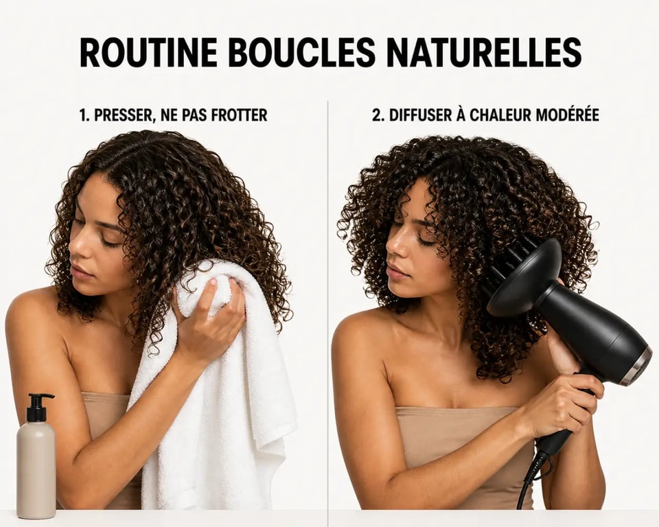 Comment sublimer ses boucles naturelles avec les bons accessoires : séchage en microfibre et diffuseur