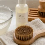 Nettoyage brosse visage : rincer, désinfecter, sécher pour éviter boutons