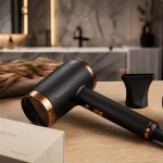 Sèche cheveux L'Oréal AirLight Pro infrarouge et diffuseur, noir et cuivre
