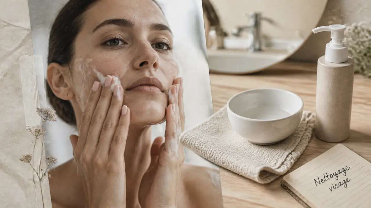 Soin nettoyant visage : massage visage texture idéale