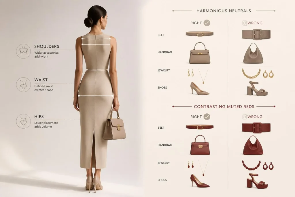 Ceintures, sacs, bijoux et chaussures selon sa morphologie : les erreurs qui déséquilibrent la silhouette