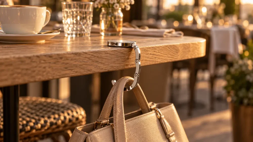 Accroche-sac à main : quel modèle choisir pour garder son sac propre et à portée de main ?