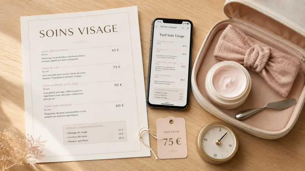 Soins visage Beauty Success : tarifs, durées et prestations à connaître