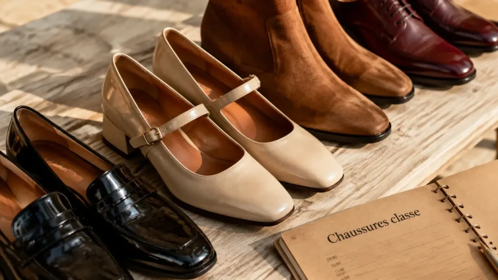 Quelles chaussures classe pour femme choisir entre escarpins, mocassins et bottines ?