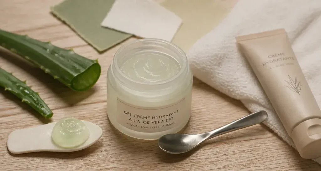 Crème visage à l&rsquo;aloe vera : hydratation intense et fini mat pour toutes les peaux