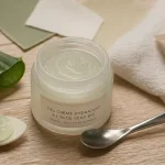 Crème aloe vera visage : pot de crème et gel d’aloe pour hydratation et fini mat