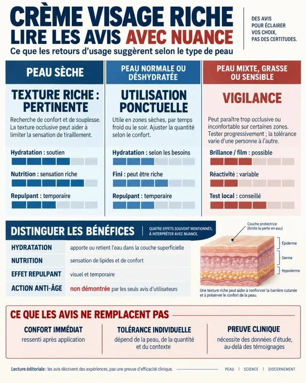 Crème Nivea visage avis : comparaison des bénéfices et limites selon le type de peau