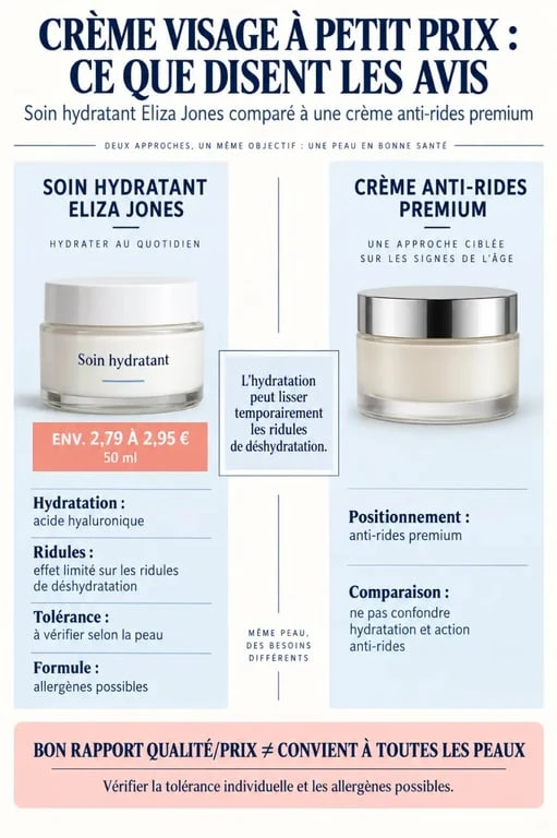 Avis crème visage Action : comparaison du prix, de l'hydratation et de la tolérance