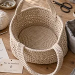 Sac à main crochet beige, modèle fini, kit ou patron