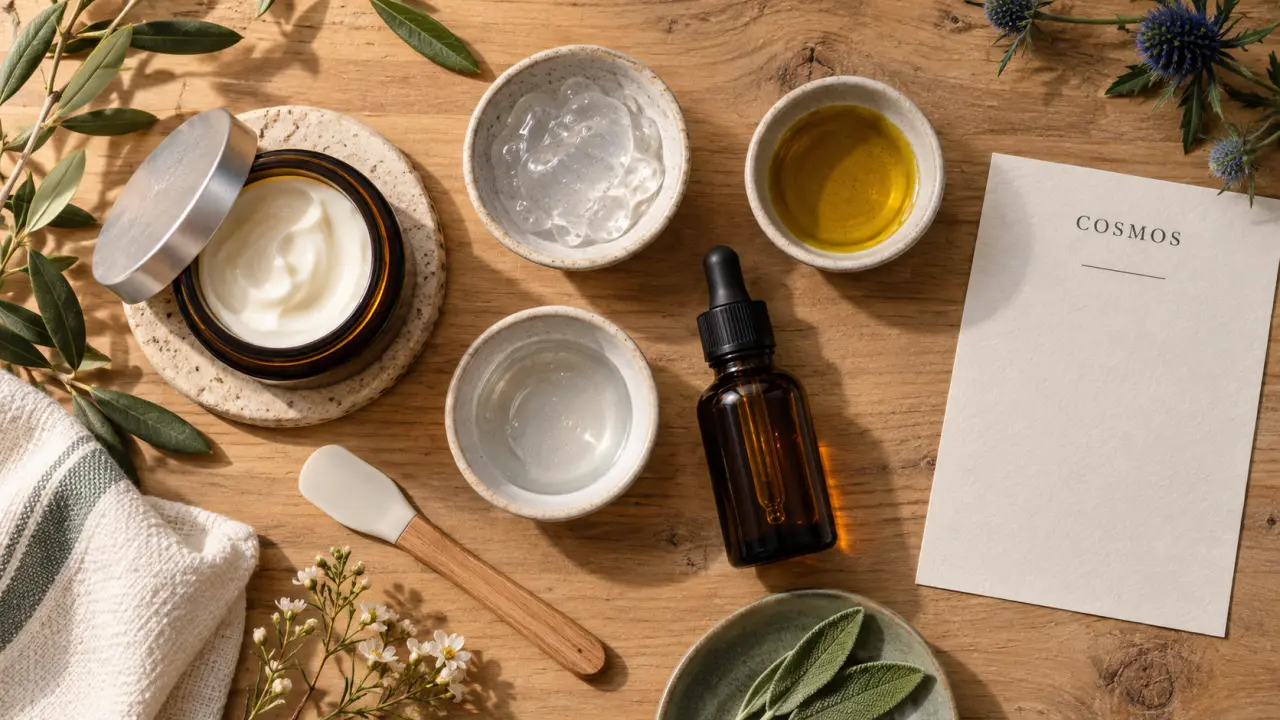 Crème visage bio non grasse, application sur peau