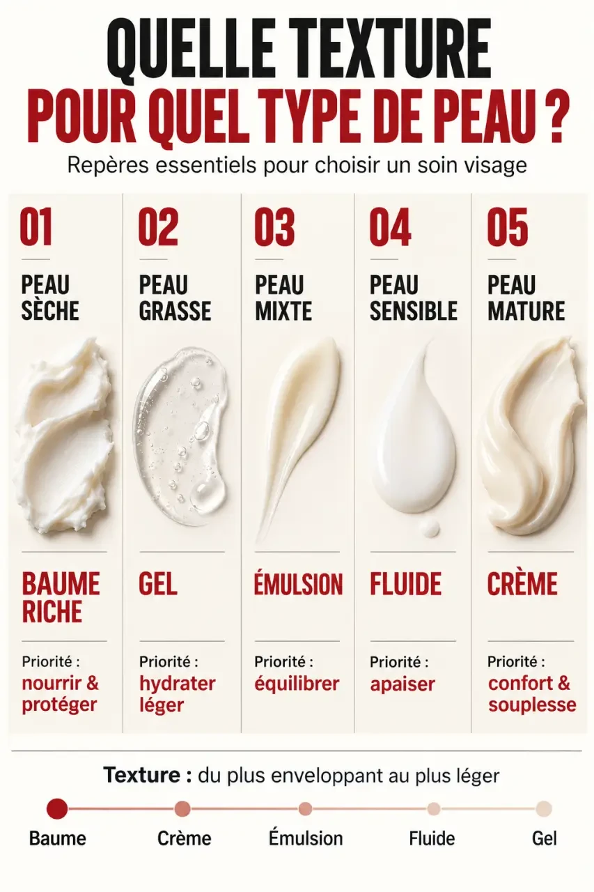 Crème pour le visage femme : types de peau, textures et priorités de soin