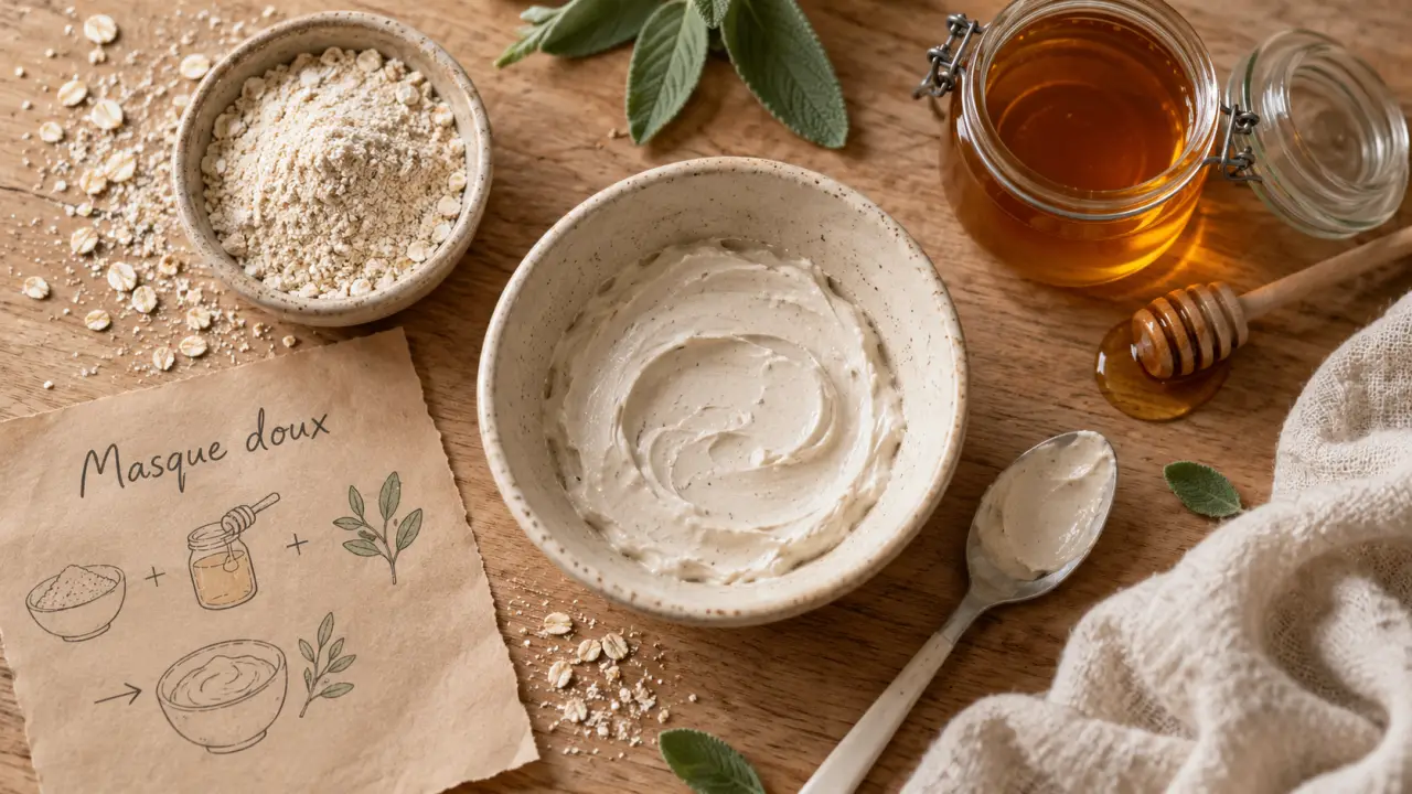 Masque bouton visage maison : pâte d’argile et miel, sans citron