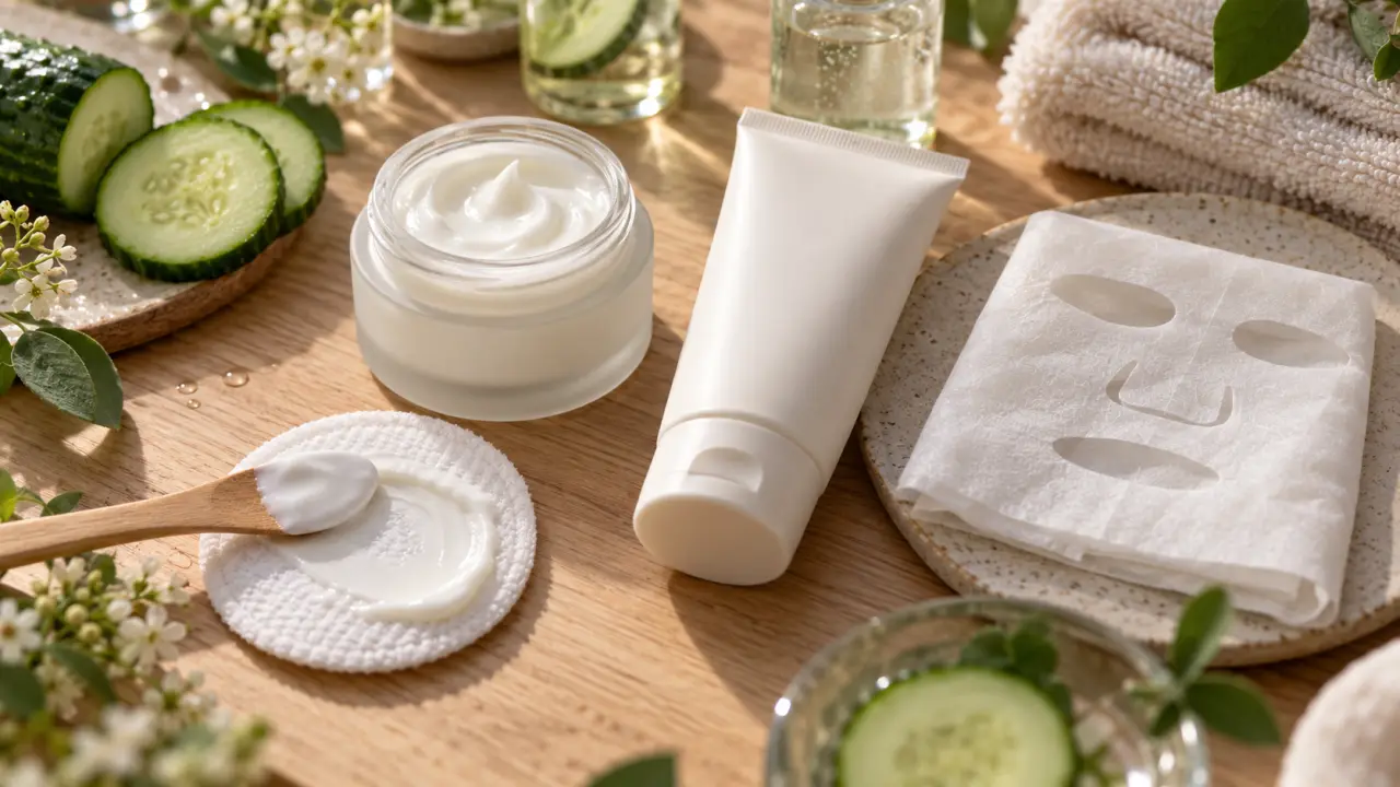 Masque hydratant pour le visage : texture légère sur coton